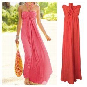 Victoria’s Secret Bra Top Coral Maxi Dress (MED)